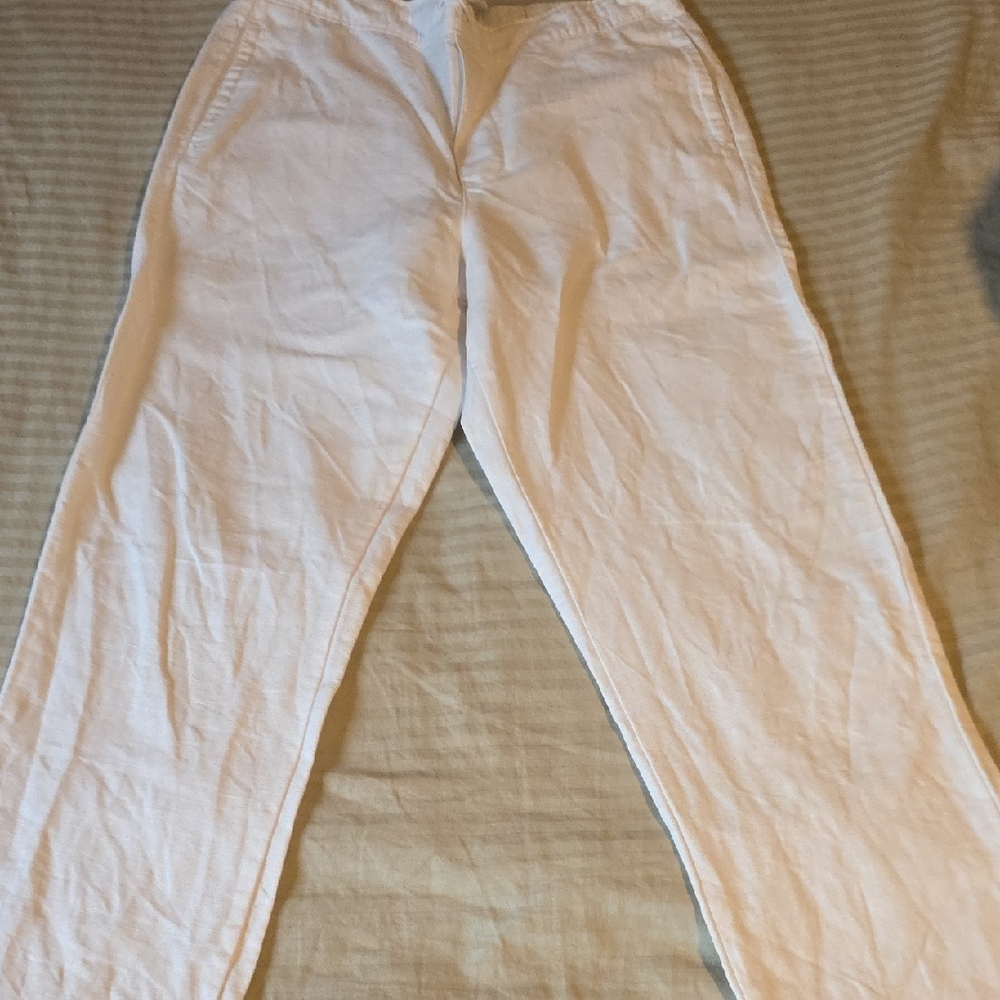 Janie and Jack Boy White Summer Pants Linen & Cotton